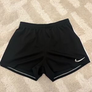Nike Women's Black and White Athletic Shorts